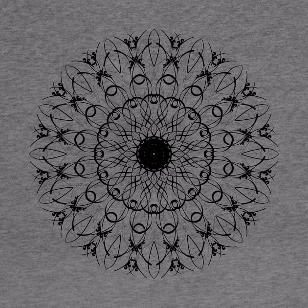 Black Ink Lace Mandala by Jarrodjvandenberg